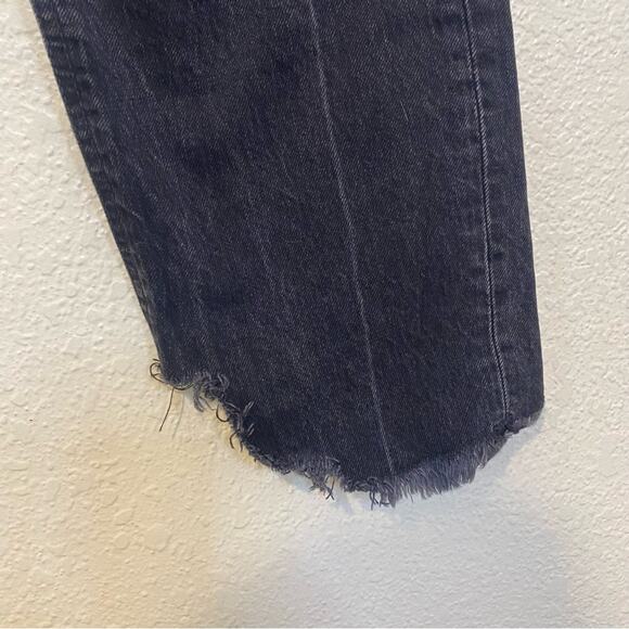 Free People We the Free Tapered Baggy High Rise Boyfriend Fit Black Jeans Sz 27 - Picture 3 of 9